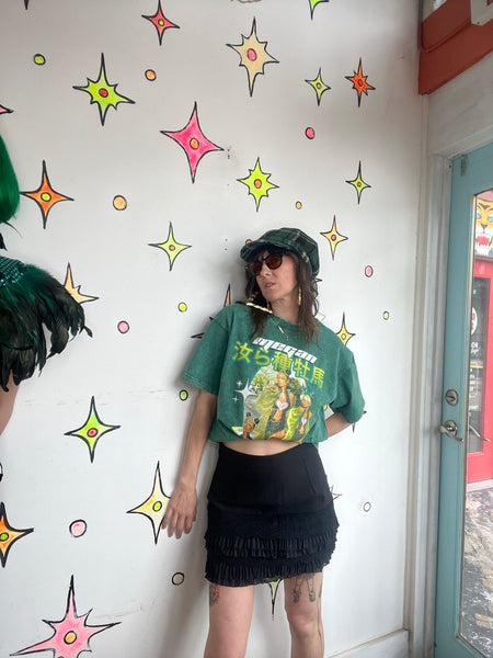 Green Plaid Mod Moto Cap David & Young Fairy Grunge Newsboy Hat
