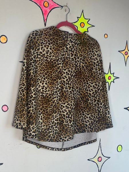 50s Style Rockabilly Pinup Retro Leopard Print Pin Up Glam Retro Twirl Skirt S