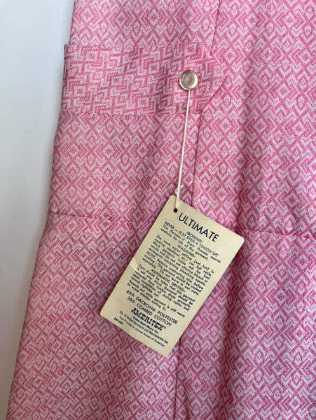 Vintage 60s 70s Pink Mod Go-Go Mini Dress Romper Playsuit | Deadstock | M/L