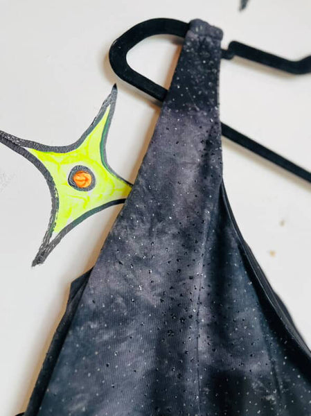 90s Y2K Glitter One-Shoulder Fairy Goth Formal Slip Dress – City Triangles S