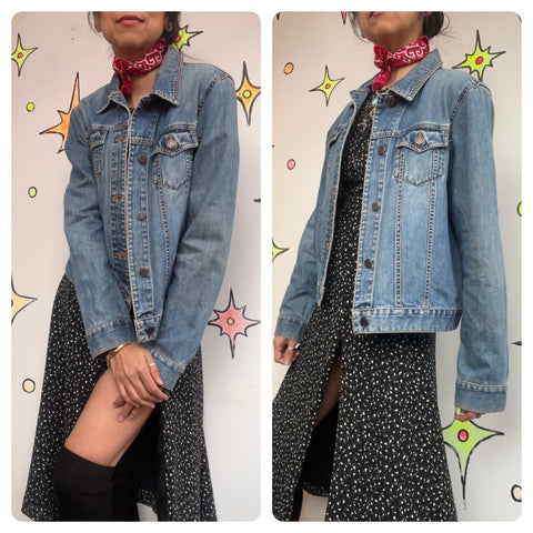 Vintage 90s Y2K | Abercrombie Classic Grunge Streetwear Denim Jean Jacket | L