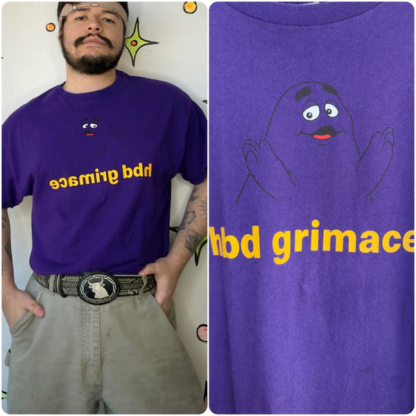 McDonald’s Grimace Birthday T-Shirt “HBD Grimace” Retro McDonaldland Tee – XL
