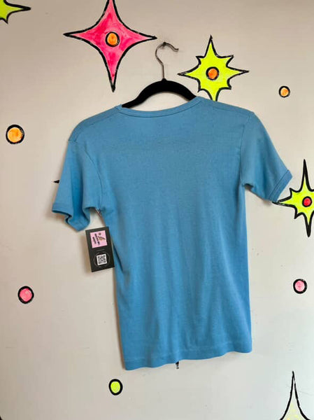 Vintage 70s/80s Blue Sea World T-Shirt - Soft & Worn-In Classic - Small