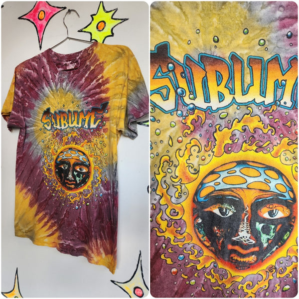 90s Y2K | Sublime Grunge Emo Tie Dye Concert Tee T Shirt | Small