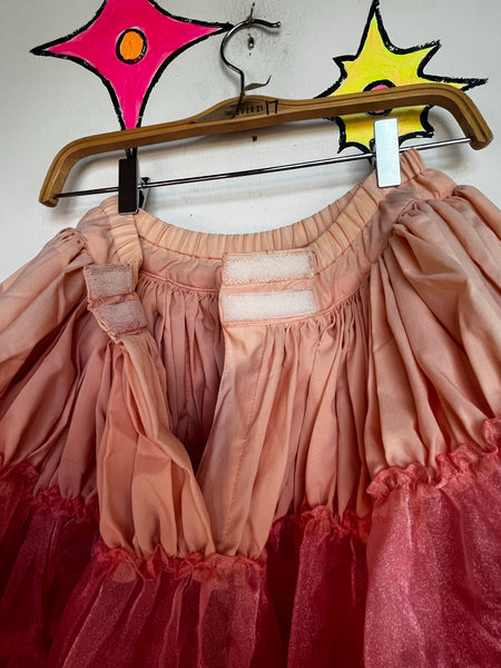 Vintage Pink Petticoat 50s Poofy Crinoline Square Dance Skirt Rockabilly Pinup S