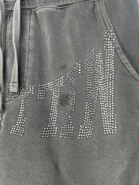 Y2K Bedazzled Lounge Shorts ' McBling Indie Sleaze - S