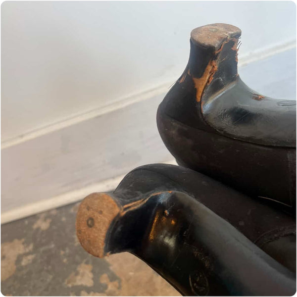 Antique 1920s Black Silk Mary Jane Pumps – Art Deco Heels – Size 8/8.5