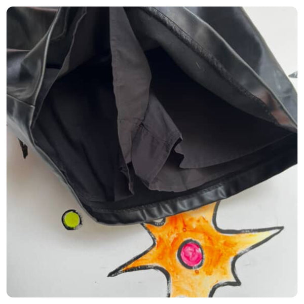 Vintage Y2K Abercrombie Vegan Leather Mall Goth Emo Grunge Black Mini Skirt | S