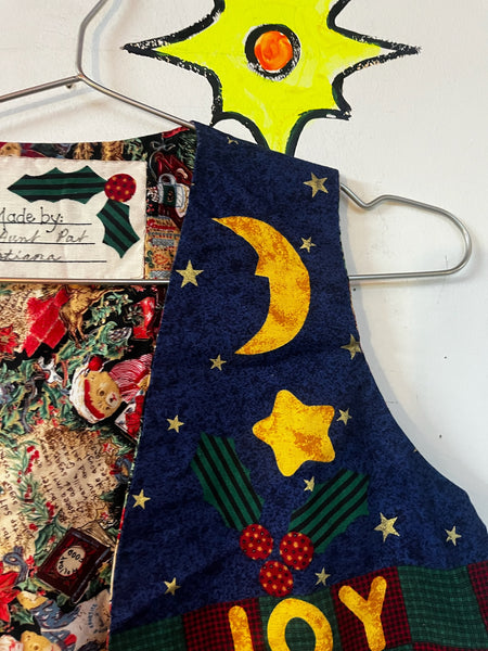Vintage Tacky Ugly Christmas Vest | HolidayVest | Whimsical Festive Patchwork S