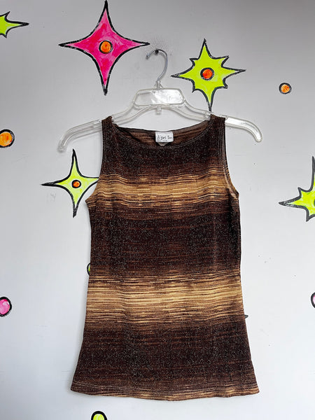 Vintage 90s Y2K Glitter Stretchy Fairy Cyber Grunge Boho - McBling GlamTop - S
