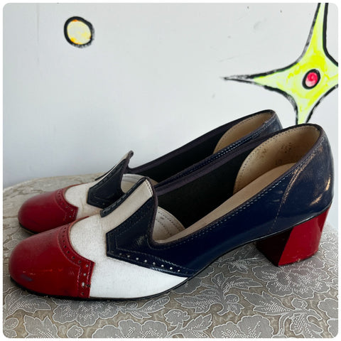 Vintage 60s 70s | Groovy Rare MOD Patent Heels | Size 10