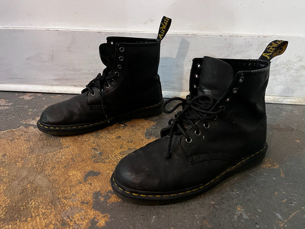 Black Doc Martens Boots | Men’s US 10 Leather Combat Boots | Grunge Punk Staple