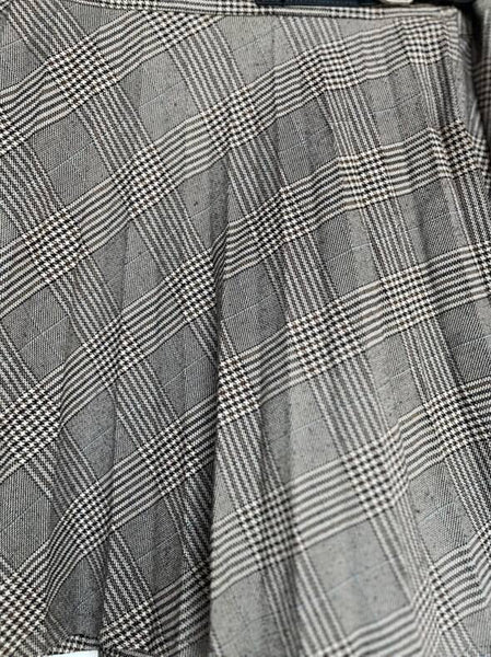 Vintage 90s Y2K Plaid Tartan Pleated Mini Skirt Grunge Emo Schoolgirl Skirt XS