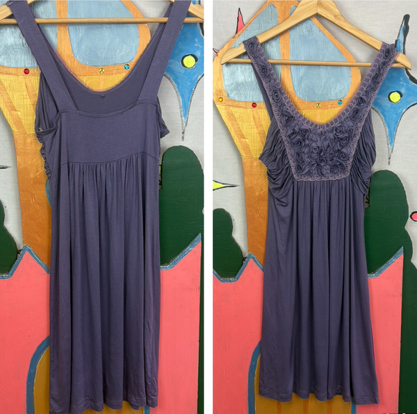 Y2K Pastel Purple Fairy Grunge Mini Dress Soprano Embellished Boho S