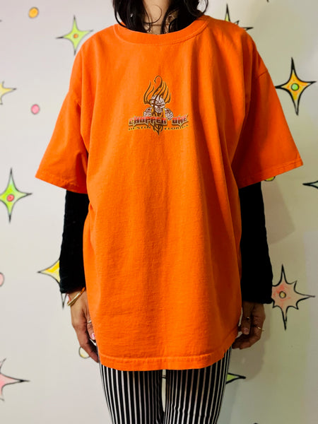 Vintage 90s Chopper Biker Motorcycle Chopper Grunge Skull Graphic Tee - XL