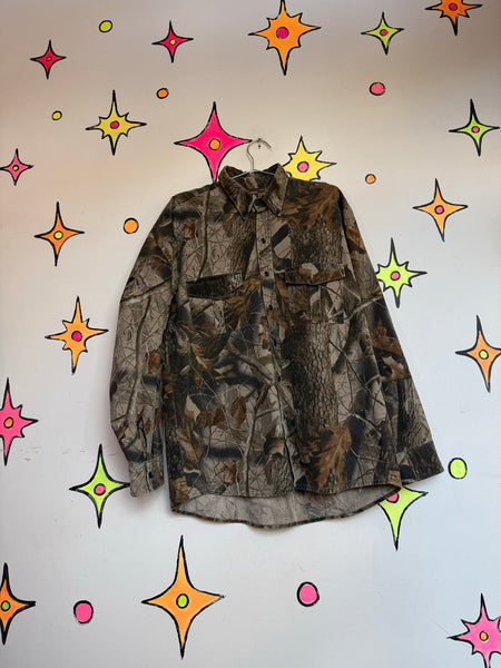Camo Shirt Jacket Gorpcore Grunge Oversized Utility Skater Streetwear | XL