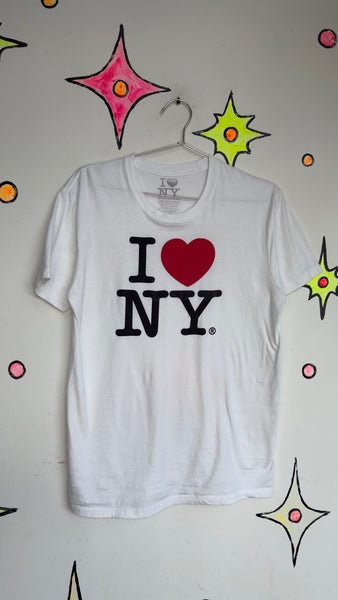 Vintage 90s Y2K I Heart NY Tee T Shirt New York City Souvenir Novelty Tee M