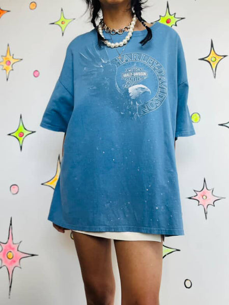 Vintage 90s Harley Davidson Tee | Biker Grunge Route 66 Graphic T-Shirt XL