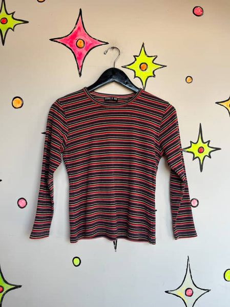 Vintage 90s Striped Fairy Grunge Baby Tee - Chucky Doll Cosplay - Small