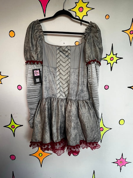 Pennywise Costume IT Clown Dress Horror Cosplay Halloween Outfit - Medium