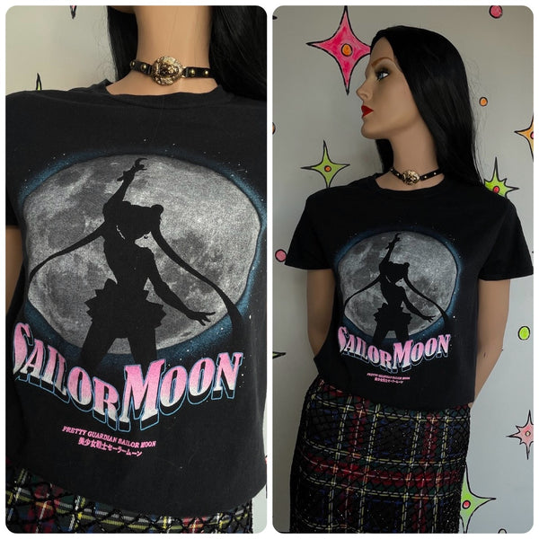Sailor Moon Graphic Tee – Emo Kawaii Anime T Shirt Y2K Cartoon Top S/M