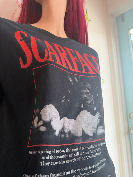 Scarface Tony Montana Graphic Tee Cult Film Movie T Shirt Streetwear M