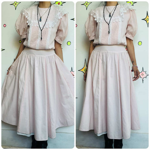80s Pink Lace Cottagecore Dress Edwardian Revival Rococo Babydoll Grunge – 6