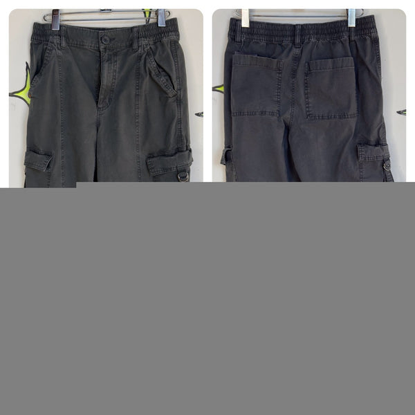 Y2K Gray Cargo Pants Utility Pocket Streetwear Grunge Fairycore Indie Sleaze – S