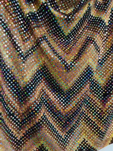 Y2K Op Art Fairy Grunge Cyber Op Art Top - Stretchy Indie Sleaze - Size M