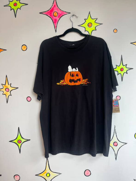 Y2K Snoopy Spooky Season Snoopy Pumpkin T Shirt Graphic Halloween Tee LXL
