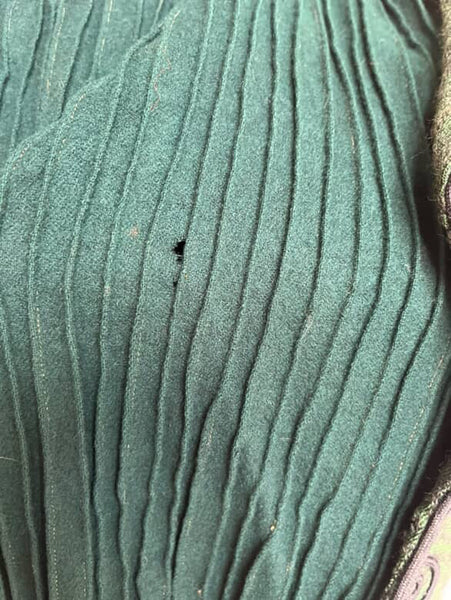 Antique 1890s Green Wool Bodice – Handmade Victorian Era Top – XS