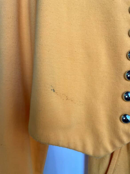 Vintage 80s Bright Yellow Studded Zip-Up Jumpsuit | One Piece Party Outfit | M