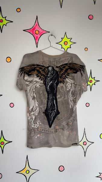 Rebel Spirit Tattoo Print Tee Y2K Indie Sleaze Graphic T Shirt Edgy Streetwear XL