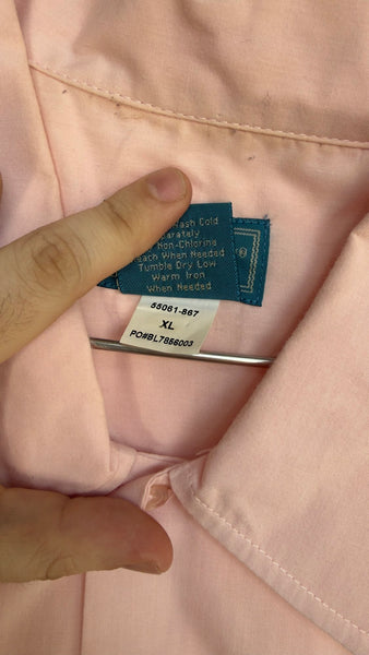 Pastel Pink Guayabera Shirt | Latin Cuban Classic Button-Up Haband Style – XL