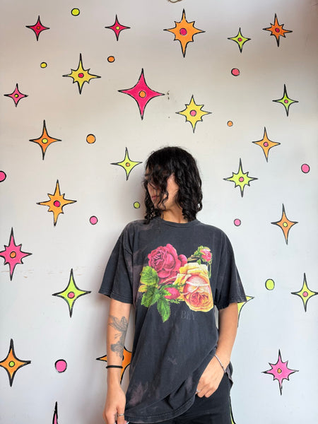 Obey Bed of Roses Tee Grunge Skater Graphic T-Shirt Streetwear XL