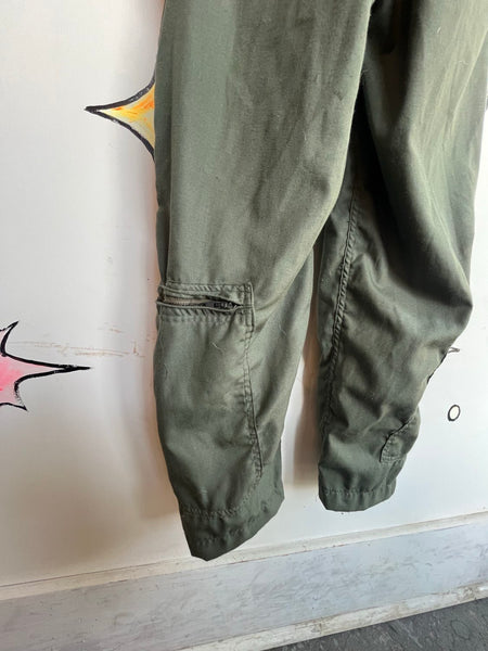 Vintage Vanderbilt Military Green Utility Jumpsuit Flight Suit Boiler Suit M/L