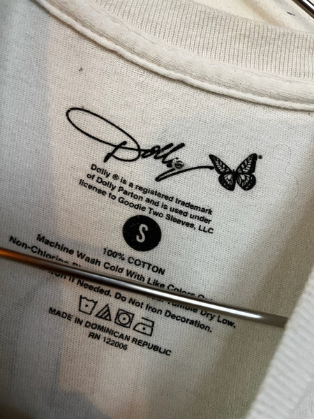 Vintage 1983 Dolly Parton Concert Tee White Western Band T Shirt S