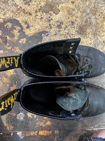 Black Doc Martens Boots | Men’s US 10 Leather Combat Boots | Grunge Punk Staple