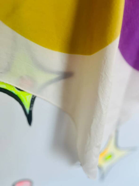 Vintage Rainbow Polka Dot Silk Scarf | Wearable Art Grunge 1940s Magician Style