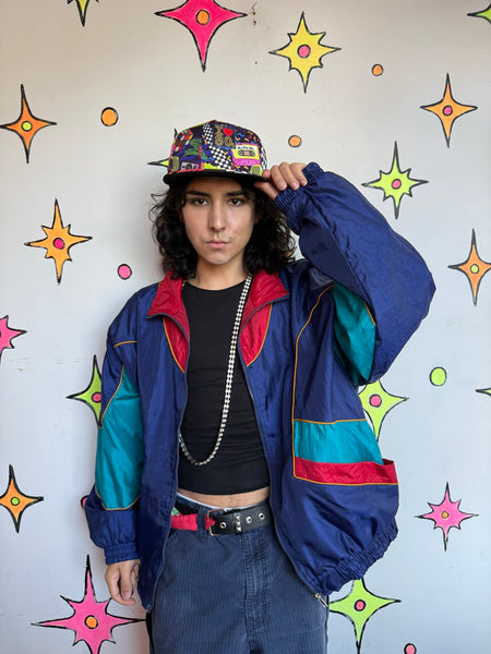 Retro 80s Party Baseball Cap Cassette Tape Rubix Cube Novelty Hat Pop Art
