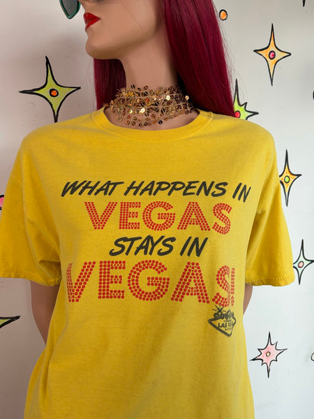 Vintage Las Vegas Souvenir Graphic Novelty Tee Distressed Thrashed Streetwear L