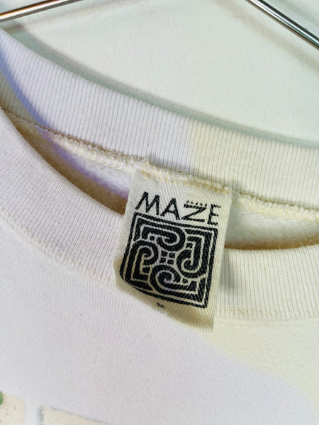 Vintage 90s Butterfly Sweatshirt Soft Grunge Y2K Pullover Cozy Boho Loungewear M