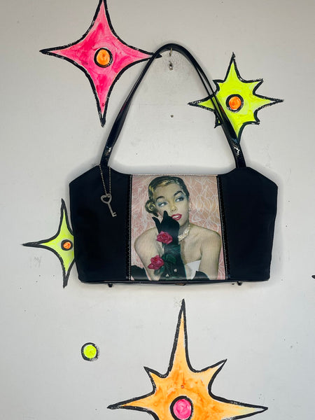 90s Old Hollywood Glam Purse Forever by Fossil Vintage Evening Shoulder Bag