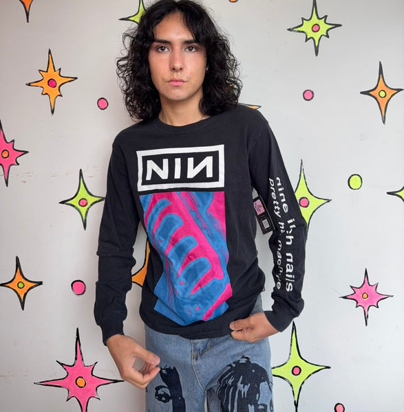 Vintage Nine Inch Nails T-Shirt NIN Industrial Goth Grunge Tee 90s Alternative S