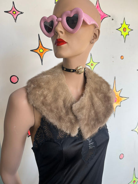 Vintage Fur Stole - Old Hollywood Glam Cottage Noir - Midcentury Cocktail Wrap