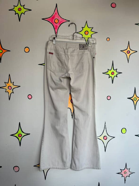 Y2K Off-White MUDD Low Rise Flares | Fairy Grunge Boho Bell Bottom Jeans | 3