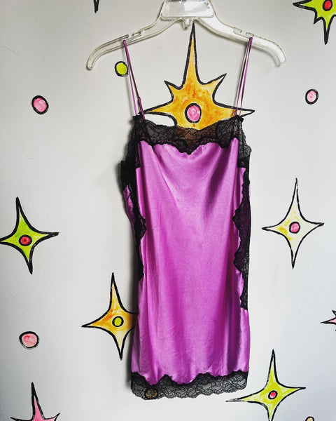 Vintage 90s Y2K | Violet Deadstock Victoria’s Secret Mini Dress Slip | L
