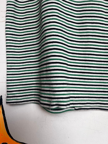 Vintage Striped Mini Dress Forever 21 Fitted Cotton Dress 90s Grunge Casual S