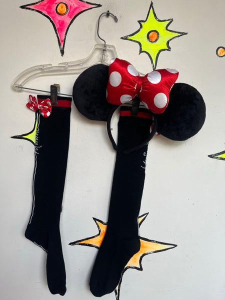 Minnie Mouse Costume Red Polka Dot Dress Disney Kawaii Cosplay Outfit – L 12/14
