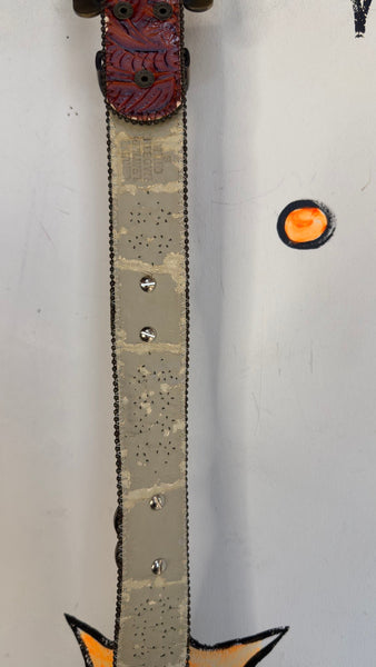 Y2K Rhinestone Studded Cowhide Leather Belt Western Cowgirl Bling Statement Belt